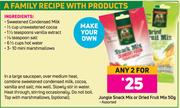 Jungle Snack Mix Or Dried fruit Mix Assorted-For 2 x 50g