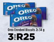 Oreo Enrobed Biscuits 2s-For 3 x 34g