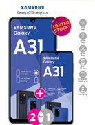 2 x Samsung Galaxy A31 Smartphone-On 1GB Red Core More Data