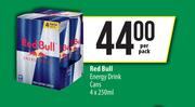 Red Bull Energy Drink Cans-4 x 250ml Per Pack