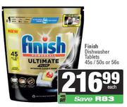 Finish Dishwasher Tabets-45s/50s Or 56s Each