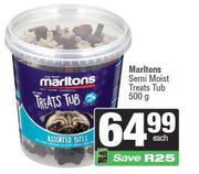 Marltons Semi Moist Treats Tub-500g Each