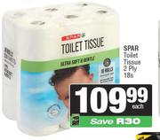 Spar Toilet Tissue 2 Ply-18s Each