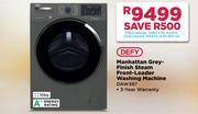 Defy 10Kg Manhattan Grey finish Steam Front Loader Washing Machine DAW387