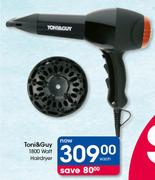 Toni & Guy 1800 Watt Hairdryer-Each
