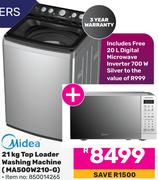 Midea 21Kg Top Loader Washing Machine MA500W210-G