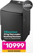 Hisense 21Kg Top Loader Washing Machine