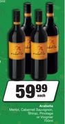 Arabella Merlot, Cabernet Sauvignon, Shiraz, Pinotage Or Viognier-750ml Each