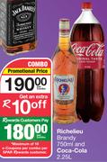Richelieu Brandy 750ml & Coca-Cola 2.25Ltr-Per Combo