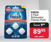 Finish 3 Pack Dishwasher Cleaner Pods-Per Pack