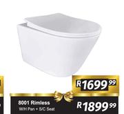 8001 Rimless W/H Pan + S/C Seat