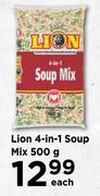 Lion 4 In 1 Soup Mix-500g Each
