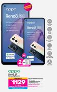 2 x Oppo Reno 8 5G Smartphone-On 1.4GB Red Core + Promo 1GB Data