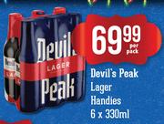 Devil's Peak Lager Handies-6 x 330ml Per Pack