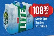 Castle Lite Handies-12 x 340ml Per Pack