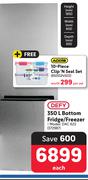 Defy 350L Bottom Fridge/Freezer DAC 622