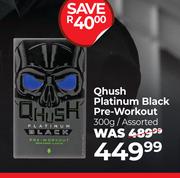 Qhush Platinum Black Pre-Workout Assorted-300g