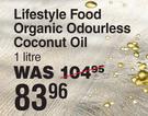 Lifestyle Food Organic Odourless Coconut Oil-1L