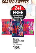 Clevers Candy Coated Sweets Assorted-45g Each