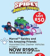 Marvel Spidey & His Amazing Friends Assorted Disc Dasher Vehicles PT56871-Each
