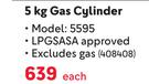 Cadac 5Kg Gas Cylinder 5595-Each
