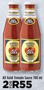 All Gold Tomato Sauce-For 2 x 700ml