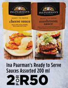 Ina Paarman's Ready To Serve Sauces Assorted-For 2 x 200ml