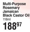 Tropic Isle Living Multi Purpose Rosemary Jamaican Black Castor Oil-118ml