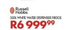 Russell Hobbs 350L White Water Dispenser Fridge
