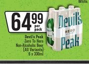 Devil's Peak Zero To Hero Non Alcoholic Beer (All Variants)-6 x 330ml Per Pack