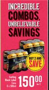 Carling Black Label Cans-For 2 x 6 x 500ml 