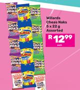Willards Cheas Naks Assorted 5 x 22g-Each