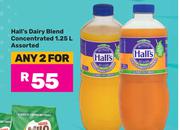 Hall's Dairy Blend Concentrated Assorted-For Any 2 x 1.25Ltr