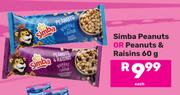 Simba Peanuts Or Peanuts & Raisins-60g Each