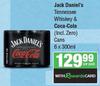 Jack Daniel's Tennessee Whisky & Coca Cola (Incl. Zero) Cans-6 x 300ml Per Pack