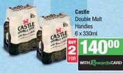 Castle Double Malt Handies-For 2 x 6 x 330ml