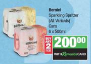 Bernini Sparkling Spritzer (All Variants) Cans-For Any 2 x 6 x 500ml