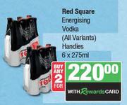 Red Square Energising Vodka (All Variants) Handies-For Any 2 x 6 x 275ml 