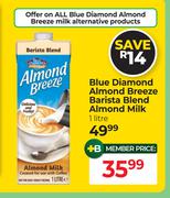 Blue Diamond Almond Breeze Barista Blend Almond Milk-1L