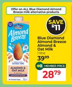 Blue Diamond Almond Breeze Almond & Oat Milk-1L