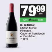 Du Toitskloof Shiraz, Merlot, Pinotage, Cabernet Sauvignon Or Sandsteen-750ml Each