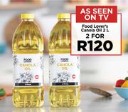 Food Lover's Canola Oil-For 2 x 2Ltr