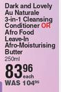 Dark & Lovely Au Naturale 3 In 1 Cleansing Conditioner-250ml Each