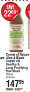 Creme Of Nature Aloe & Black Castor Oil Healthy & Long Fortifying Hair Mask-355ml