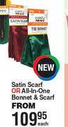 Cantu Satin Scarf Or All In One Bonnet & Scarf-Each