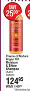 Creme Of Nature Argan Oil Moisture & Shine Shampoo-354ml