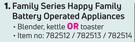 Family Series Happy Family Battery Operated Appliances- Each