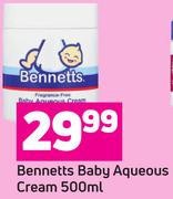 Bennetts Baby Aqueous Cream- 500ml