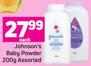 Johnson's Baby powder 200g Assorted- Each
