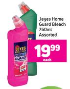 Jeyes Home Guard Bleach 750ml Assorted- Each